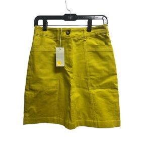 NWT Boden Muted Yellow Women's Skirt